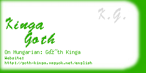 kinga goth business card